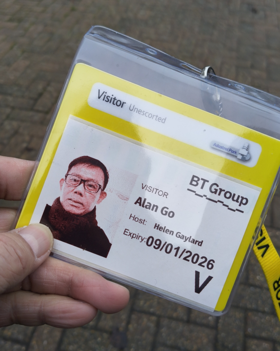 Dr. Alan Go — visit to BT Group, UK